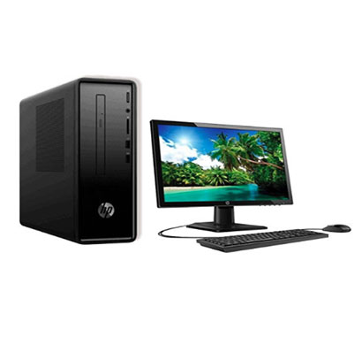 hp slimline tower 290-a0020in desktop pc (celeron dual core/ 4 gb ram/ 1 tb hdd/ windows 10 home/ 18.5 inch screen monitor/ wired keyboard & mouse),black